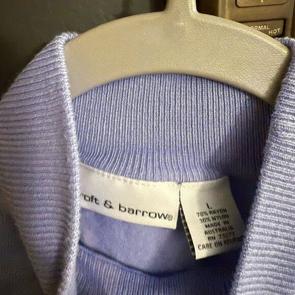 Croft & Barrow Sleveless Turtleneck Sweater Periwinkle Blue Women's L - Picture 4 of 4